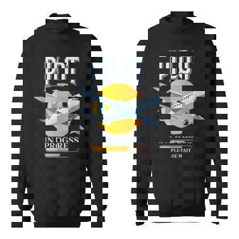パイロット・イン・プログレス飛行機航空学校飛行機 スウェットシャツ - Kawaiitshirt