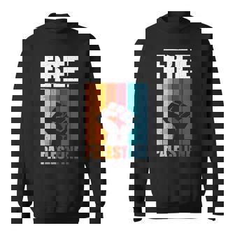 パレスチナ人のためのフリーパレスチナのレトロなビンテージデザイン 長袖tシャツ スウェットシャツ - Kawaiitshirt