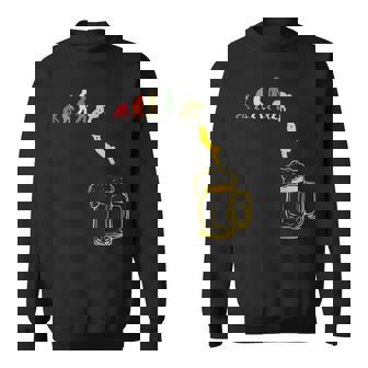 ビール 酒 面白いtシャツ 人類の進化 飲み おもしろ 飲み会 のんべえ メンズ ネタ 服 スウェットシャツ - Kawaiitshirt