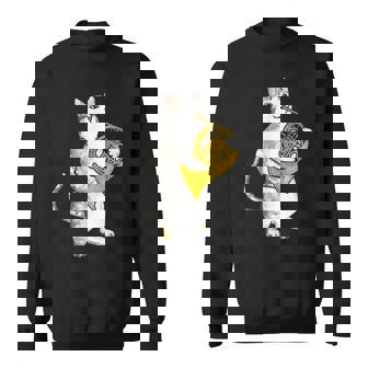フレンチホルン音楽家オーケストラ音楽を奏でるクールな猫 スウェットシャツ - Kawaiitshirt