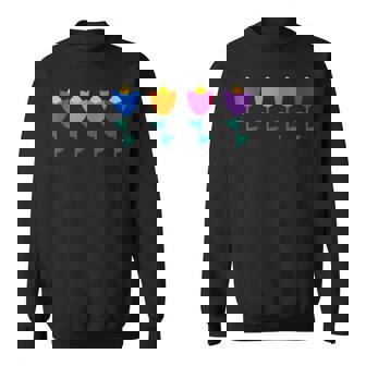 ブルー、オレンジ、ピンク、パープルのチューリップ。 スウェットシャツ - Kawaiitshirt