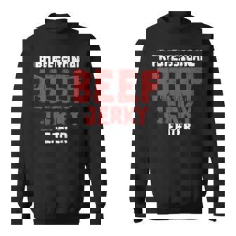 プロフェッショナル・ビーフ・ジャーキー・イーター 肉好き 長袖tシャツ スウェットシャツ - Kawaiitshirt