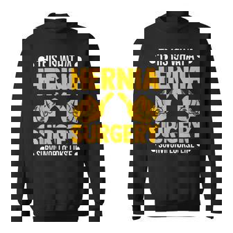 ヘルニア 手術 患者 回復 お見舞い 駄じゃれ スウェットシャツ - Kawaiitshirt