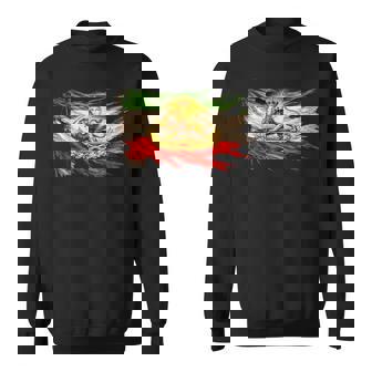 ライオンと太陽のエンブレムが付いたイランの国旗、ヴィンテージペルシャ遺産。 スウェットシャツ - Kawaiitshirt