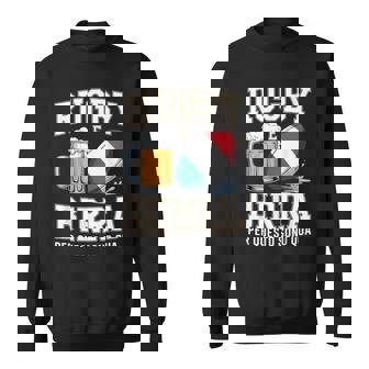 ラグビーとビール だからこそ私はここにいます イタリアのラグビーファン スウェットシャツ - Kawaiitshirt