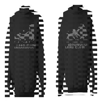 ラブラドールエボリューション おもしろい ラブラドールレトリバー ママ パパ 犬 スウェットシャツ - Kawaiitshirt