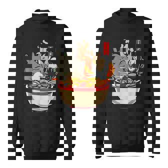 ラーメンプールパーティー かわいい日本アニメヌードルフード スウェットシャツ - Kawaiitshirt