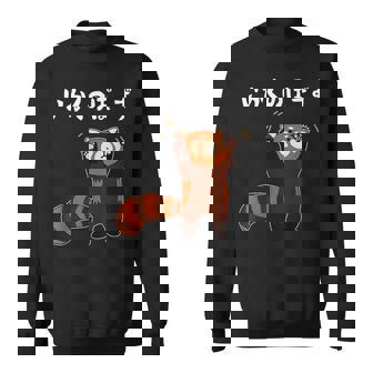 レッサーパンダ威嚇ポーズ かわいい癒しイラスト スウェットシャツ - Kawaiitshirt