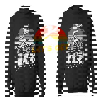 レトロヴィンテージスキー Let's Get High 長袖tシャツ スウェットシャツ - Kawaiitshirt