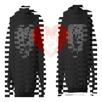 ロックミュージックラバーレッドハートロックンロール スウェットシャツ - Kawaiitshirt