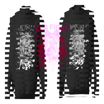 乳がん Her Fight Is Our Fight 乳がんグローブ スウェットシャツ - Kawaiitshirt