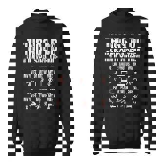 余暇にすること愛妻が大好き スウェットシャツ - Kawaiitshirt