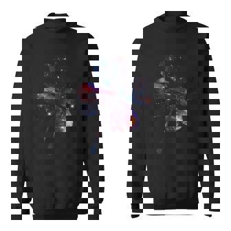 四つ葉のクローバーのシルエット 宇宙 美的 ギャラクシー スウェットシャツ - Kawaiitshirt