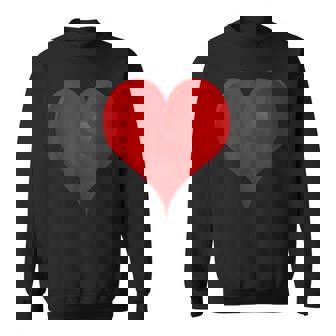 大きな赤いハート スウェットシャツ - Kawaiitshirt