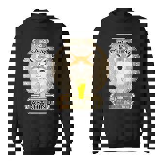 幸せはビールを持つ老人にあり 秋田犬 スウェットシャツ - Kawaiitshirt