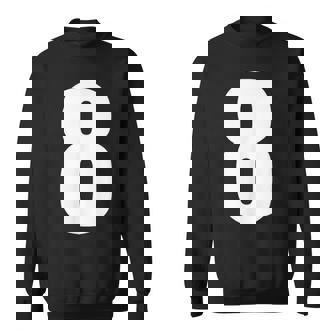 数字 8 数字 8 プレーン 白 数字 スウェットシャツ - Kawaiitshirt