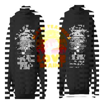 数学教師 Love Brains おもしろハロウィン ゾンビテーマ スウェットシャツ - Kawaiitshirt