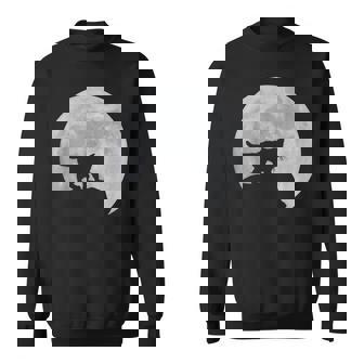 月と猫のシルエット ソマリ猫 スウェットシャツ - Kawaiitshirt