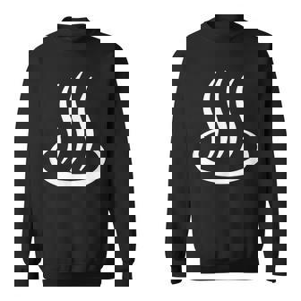 温泉マーク・白 ホワイト（アイラブ 温泉／お風呂 大好き）銭湯 サウナ 記号 お土産 旅行 面白 スウェットシャツ - Kawaiitshirt