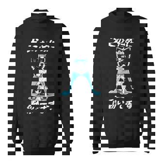 犬のために働いてます ボーダーコリー 犬 おもしろ 面白い ネタ 笑える かわいい スウェットシャツ - Kawaiitshirt