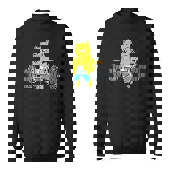 猫 デッドリフト パワーリフティング ウェイトリフティング 猫好き スウェットシャツ - Kawaiitshirt