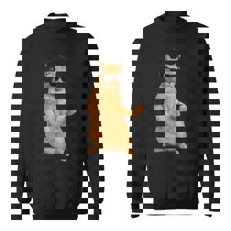 猫エアギター スウェットシャツ - Kawaiitshirt