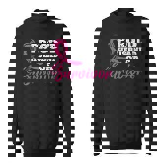 生存者の乳がん啓発の誇り高き夫。 長袖tシャツ スウェットシャツ - Kawaiitshirt