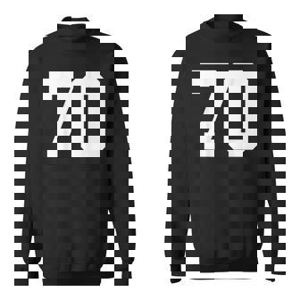 番号70 背面 スポーツチームジャージ番号 スウェットシャツ - Kawaiitshirt