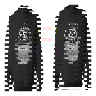 白いペルシャ猫 ねこ 消防士 スウェットシャツ - Kawaiitshirt