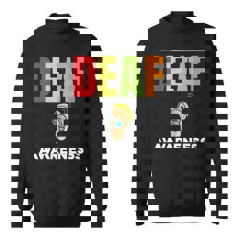 補聴器 耳障がいサポート 聴覚障害者への意識 長袖tシャツ スウェットシャツ - Kawaiitshirt