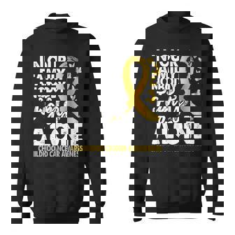 誰も一人で戦わない 小児がん啓発ゴールドリボン スウェットシャツ - Kawaiitshirt