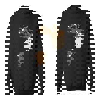 面白いバッファローバイソンかわいい遊び。 スウェットシャツ - Kawaiitshirt