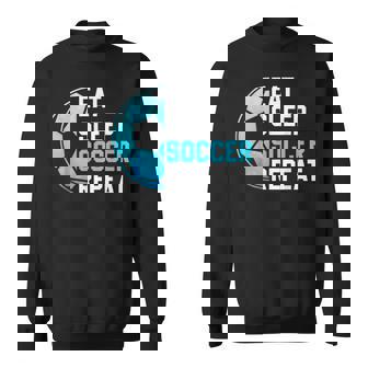 食べる、寝る、サッカーを繰り返す、面白いスポーツ、サッカー愛好家 スウェットシャツ - Kawaiitshirt