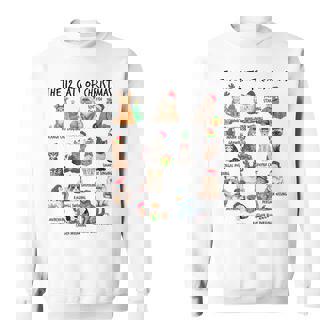 12 Cats Of Christmas Christmas Cat Lover Xmas Holiday Sweatshirt - Thegiftio