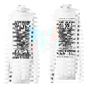 4Th Of July American Flag Support The Country You Live In Sweatshirt | Mazezy