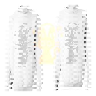 90S Y2k Cute Cat Tomcat Kitten With Headphone Headset Sweatshirt - Monsterry