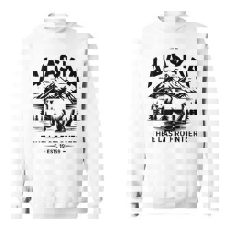 Alaska The Last Frontier Est 1959 Mountains Bear Sweatshirt | Seseable CA