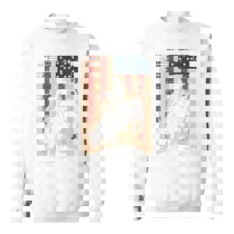 American Flag Bull Riding Cowboy Patriotic Rodeo Bull Rider Sweatshirt - Seseable