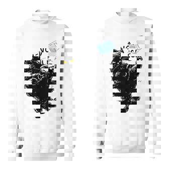 Angry Cat No Ice Beverage Meme Sweatshirt | Mazezy