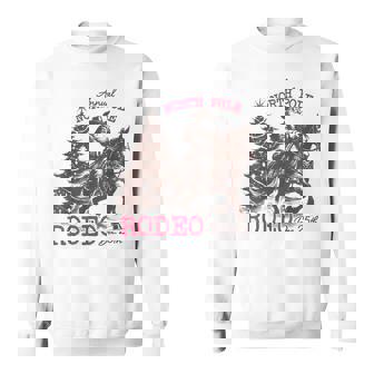 Annual North Pole Rodeo Santa Western Cowboy Christmas Retro Sweatshirt | Mazezy