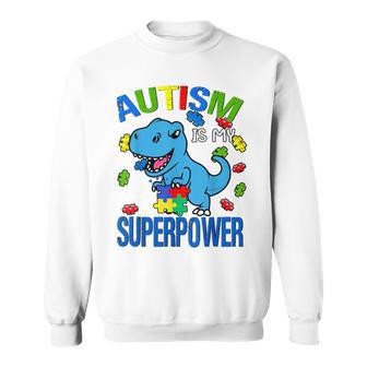 Autism Is My Super Power Autism Awareness Toddler Brother Sweatshirt - Thegiftio UK
