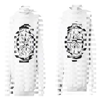 On Back Beautiful Compass Sailing Hiking Travel Adventure Sweatshirt Unisex | Mazezy