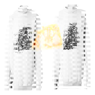 Bengala Tigre Pintado A Mano In Mangas Camisa de entrenamiento - Regaloses