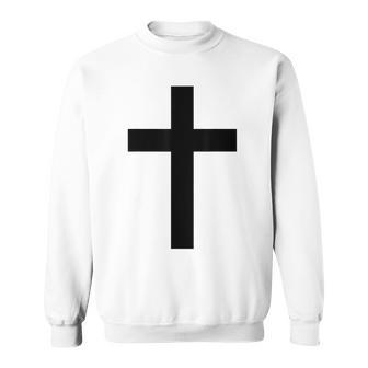 Black Cross White Sweatshirt - Thegiftio UK