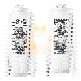 Boujee Boo-Jee Ghost Pumpkin Halloween Ghost Spooky Season Sweatshirt | Seseable FR