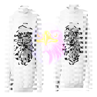 Breast Cancer Awareness Pink Ribbon & Survivor Eagle Head Sweatshirt - Thegiftio