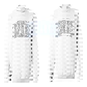 Bride Blue Toile Bridal Party Wedding Sweatshirt | Seseable FR