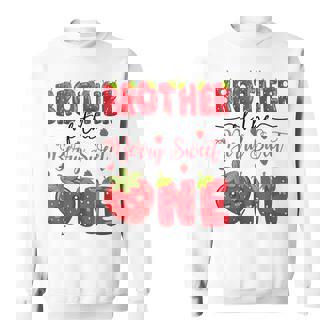 Brother Of The Berry Sweet One Strawberry First Birthday Sweatshirt - Monsterry