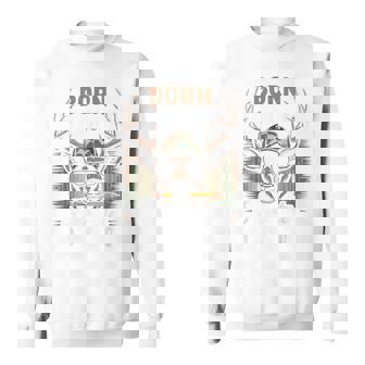 Camo Deer Hunting Boy Youth Born Hunt Forced Go School Sweatshirt - Monsterry