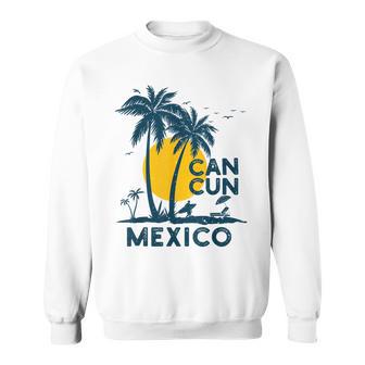 Cancun Mexico Beach Palm Tree Vacation Squad Matching Group Sweatshirt - Thegiftio UK